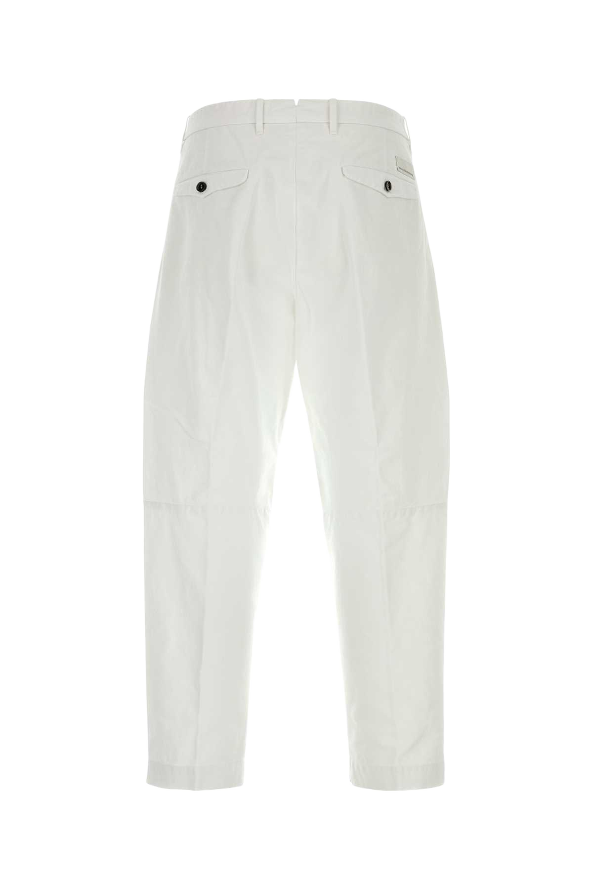 White Cotton Giulio Pant Bianco Exterior: Pantaloni
