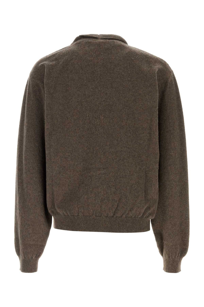 Brown Cashmere Blend Sweater Md87_76 Exterior: Nylon Wool Maglieria