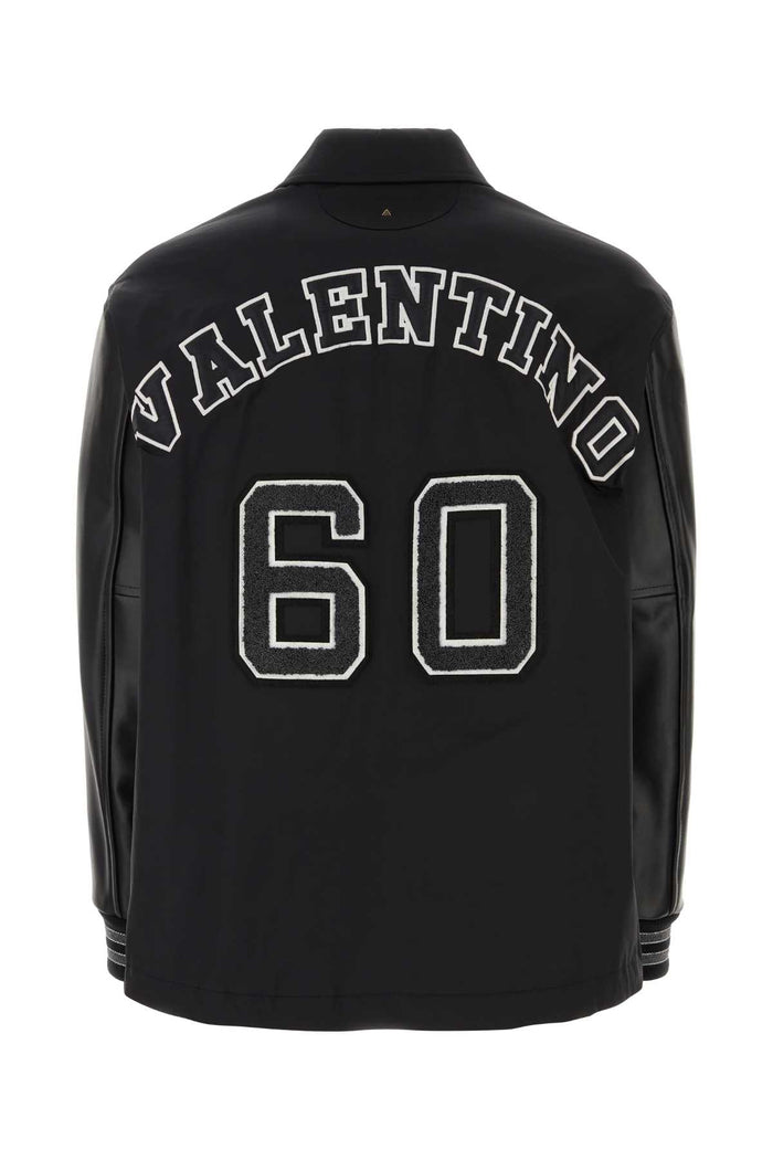 Black Polyester Blend Windbreaker Nero Giubbini