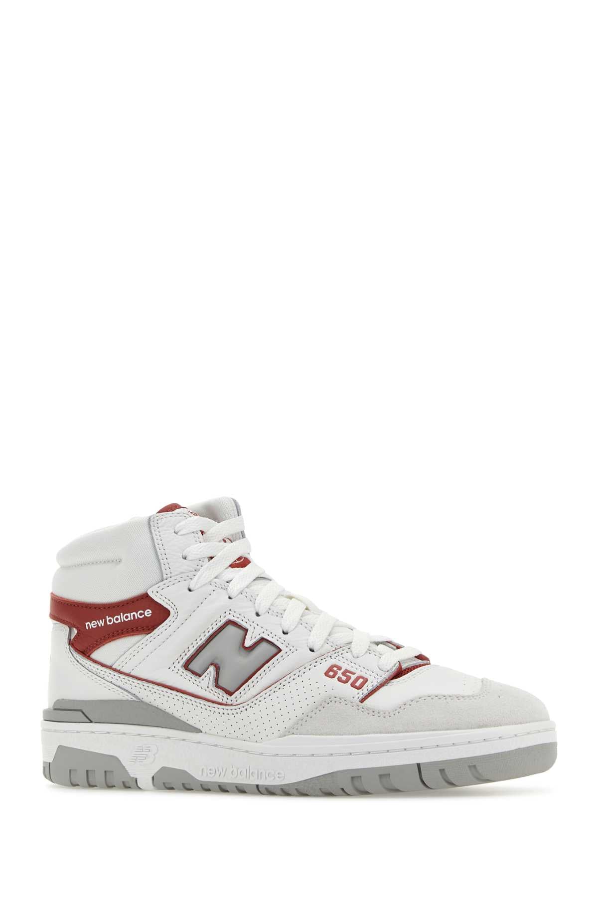 Multicolor Leather And Suede 650 Sneakers White