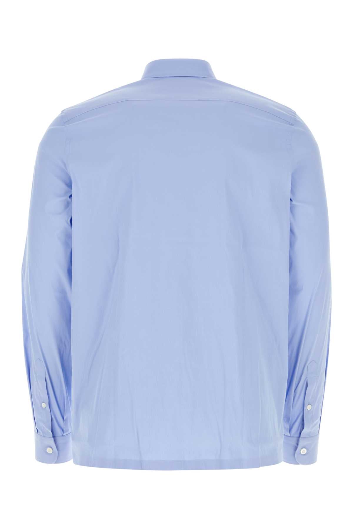 Powder Blue Poplin Shirt Cielo Camicie