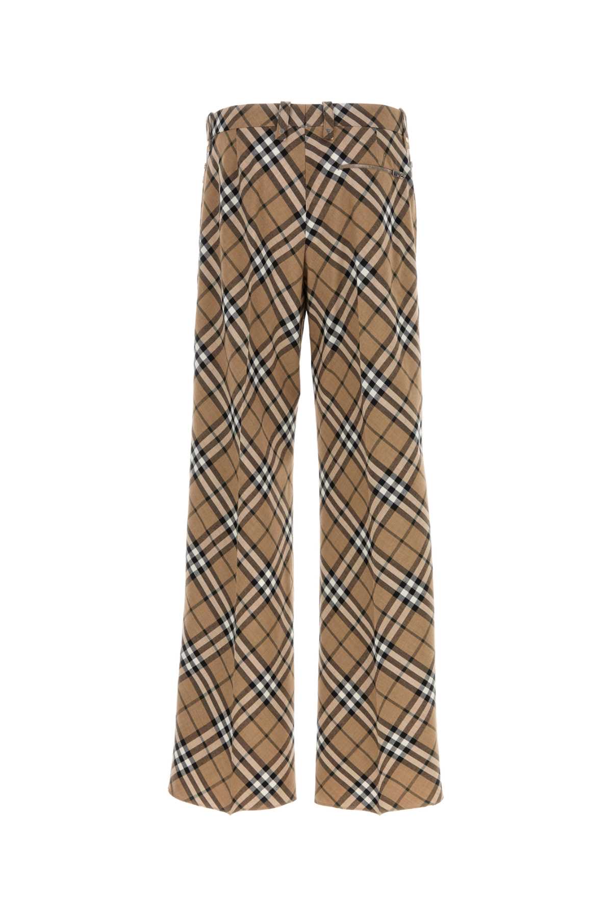 Embroidered Polyester Blend Pant Lindenipcheck Exterior: Wool Pantaloni
