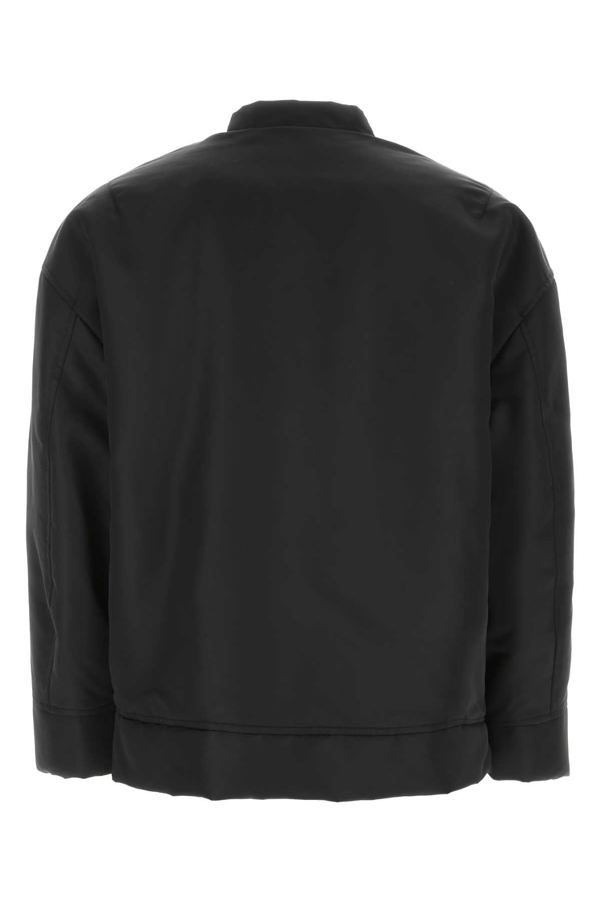 Black Nylon Jacket 0no Exterior: Lining: Lamb Giubbini