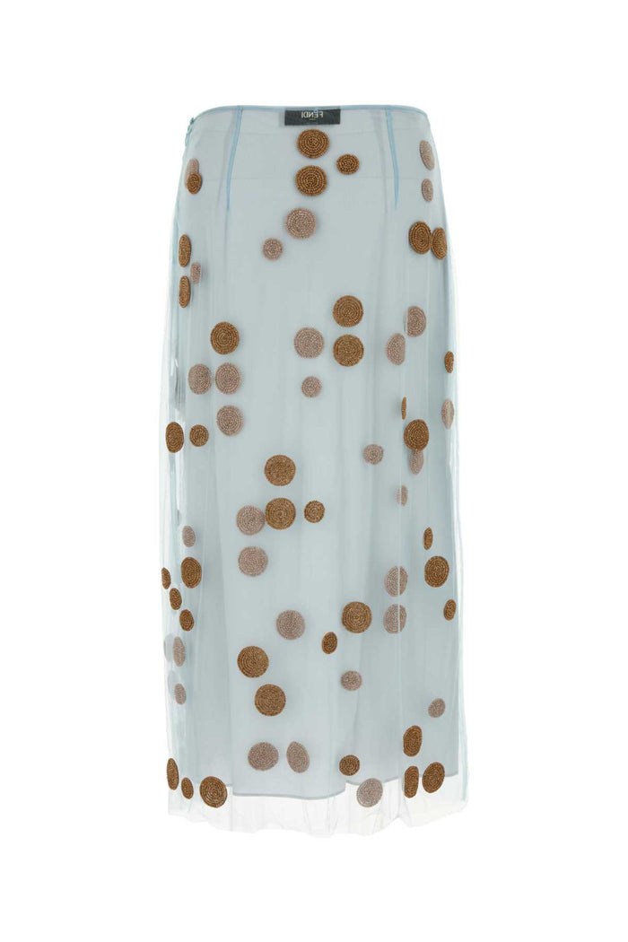 Pastel Light Blue Tulle Skirt Aquifer Gonne