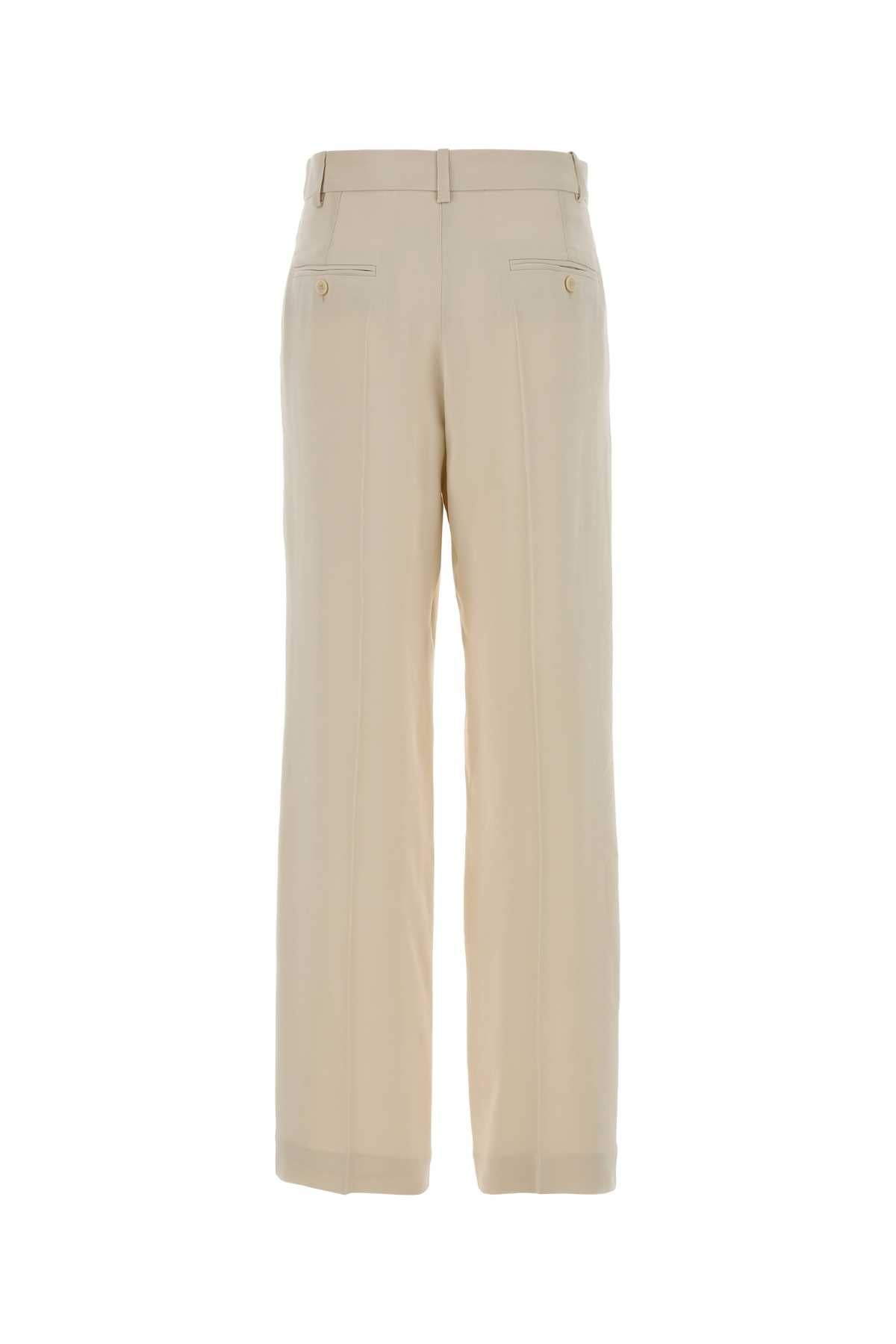 Cream Crepe Noanda Palazzo Pant Ecru Pantaloni