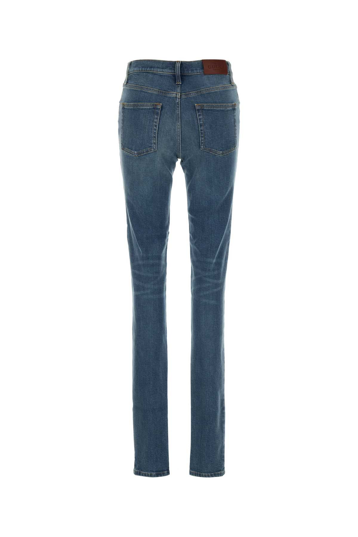 Blue Exterior: Cotton Elastane Jean