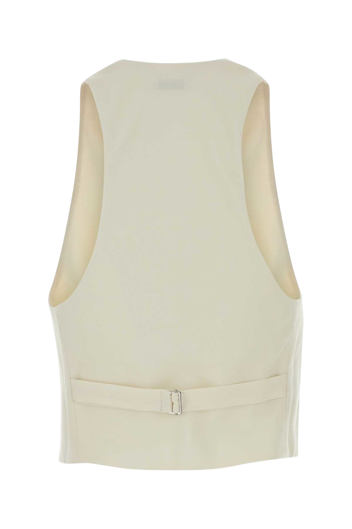 Ivory Stretch Gabardine Vest Giacche E Gilet