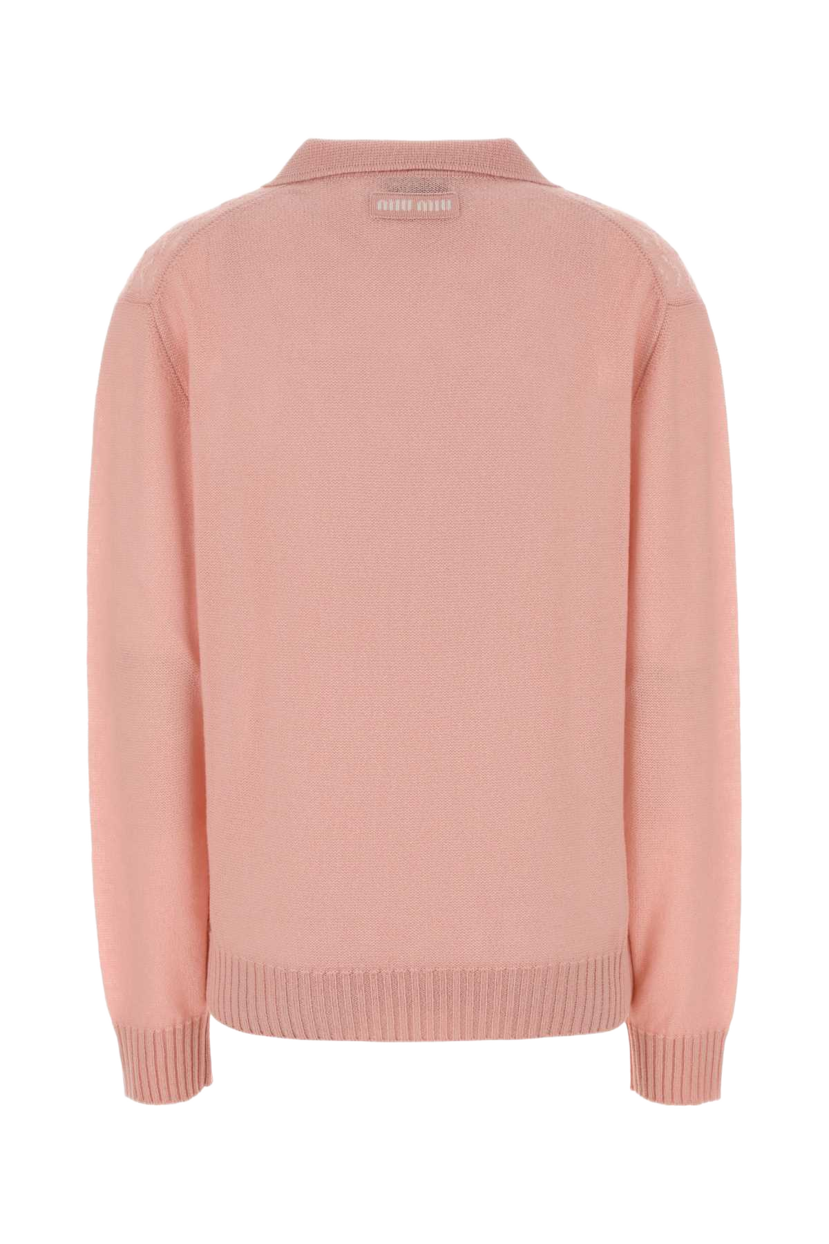Pink Cashmere Polo Shirt Alabastro Exterior