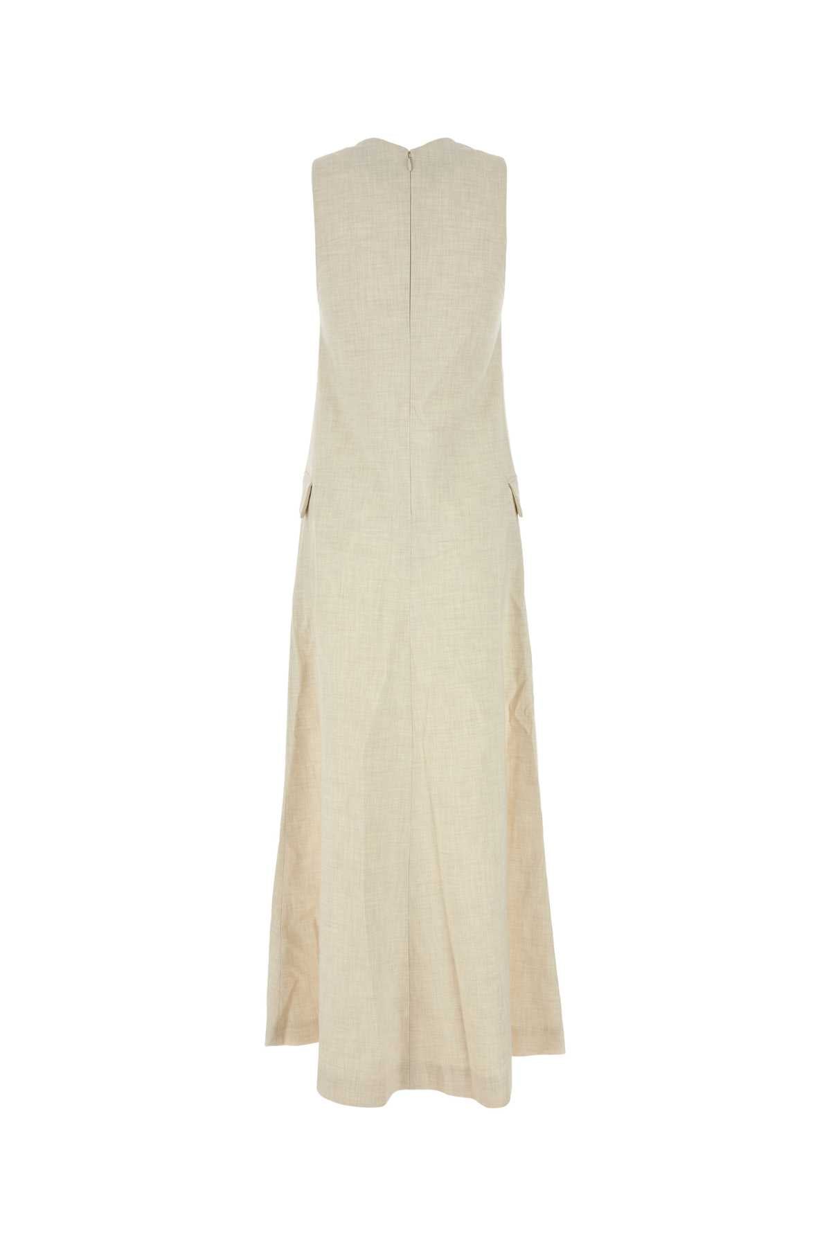 Sand Stretch Polyester Blend Floris Dress Ivorymarle Abiti