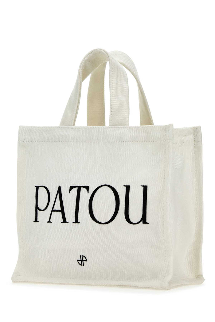 White Cotton Shopping Bag 090c Exterior: Borse A Mano