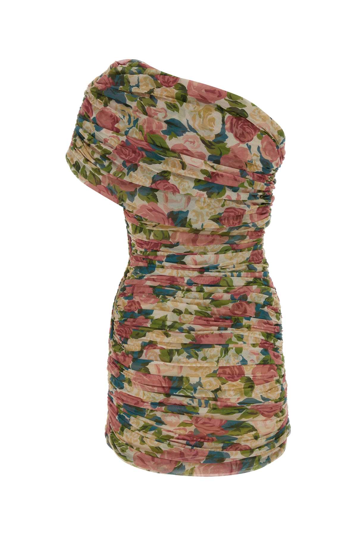 Printed Tulle Mini Dress Multicolor Abiti