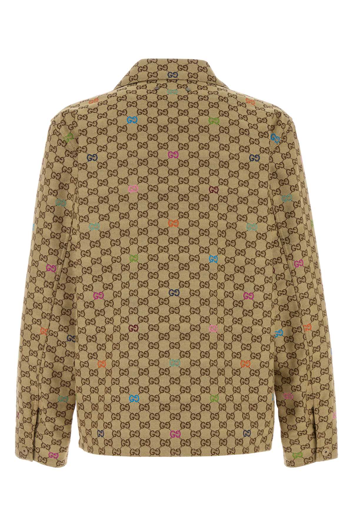 Gg Fabric Jacket Camelorangemc Cotton Mix Giubbini