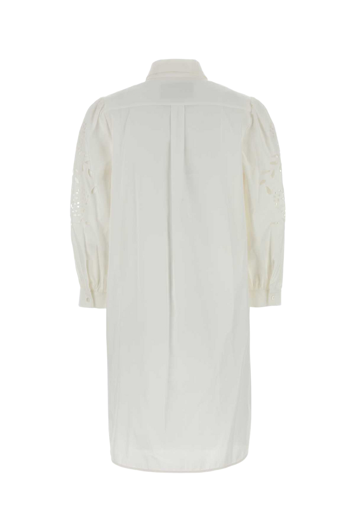 White Poplin Shirt Dress Bianco Cotton Abiti