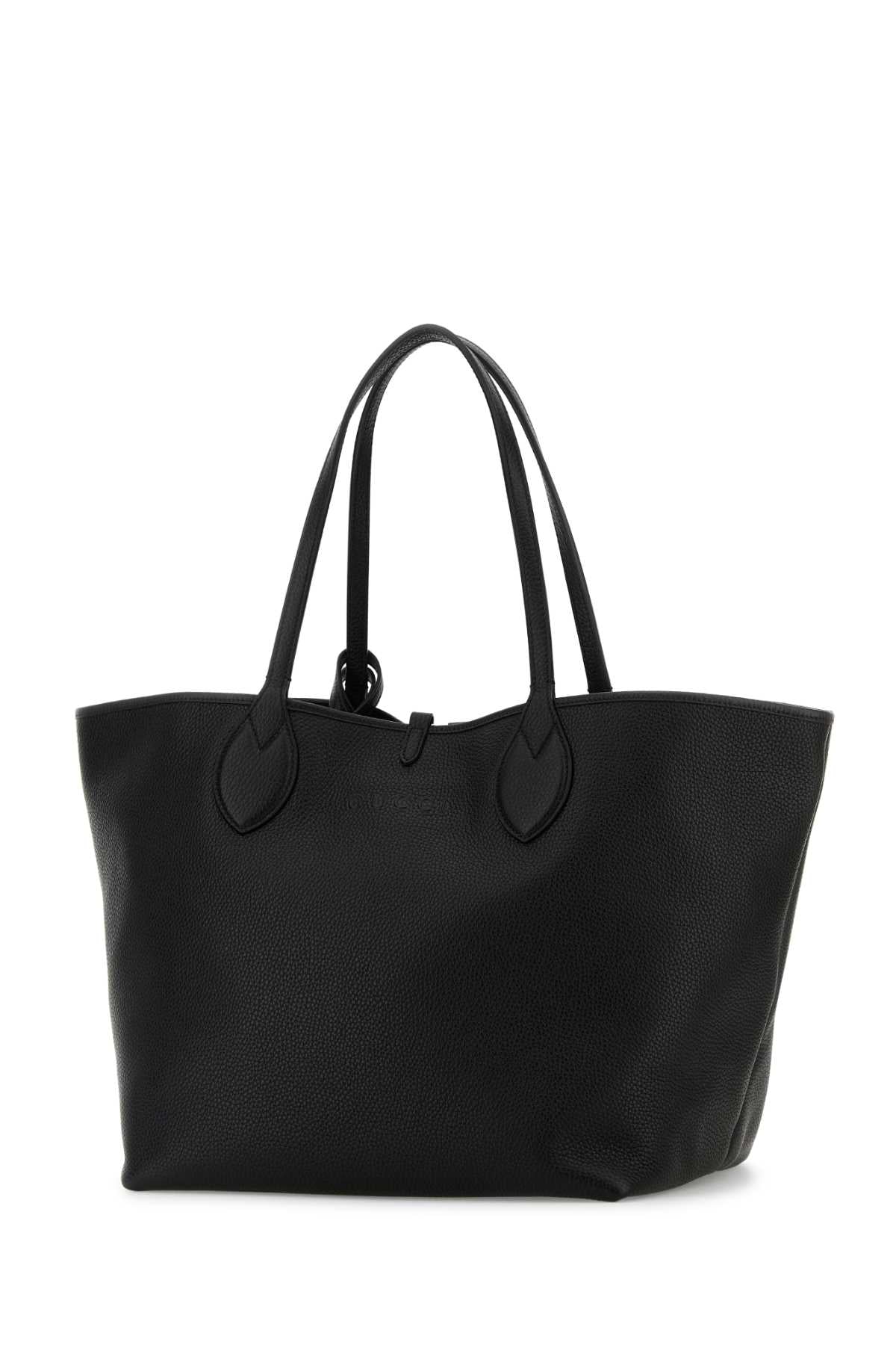 Black Leather Reversible Shopping Bag Borse A Mano