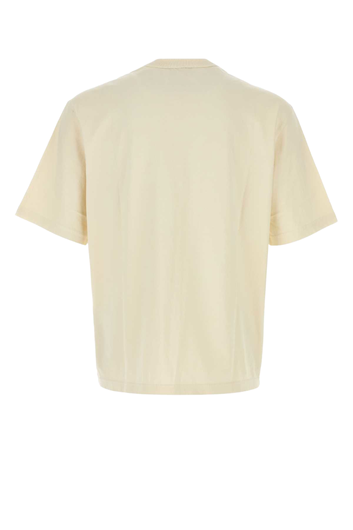 Cream Cotton T-Shirt Ivory Exterior