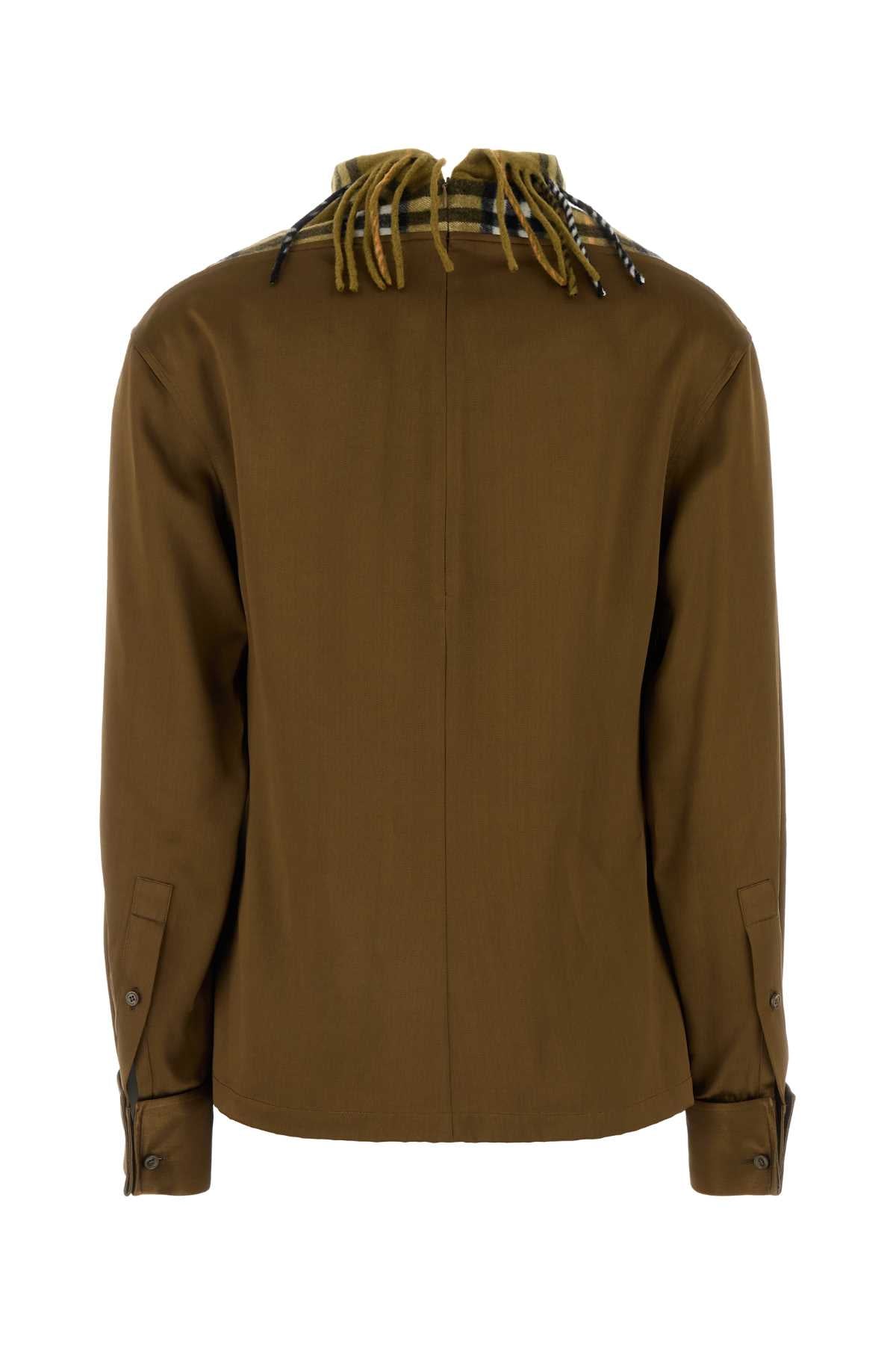 Biscuit Satin Blouse Camp Exterior: Viscose Maglie