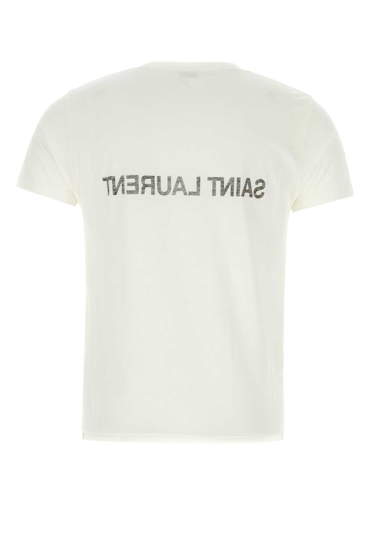 White Cotton T-Shirt Multicolor