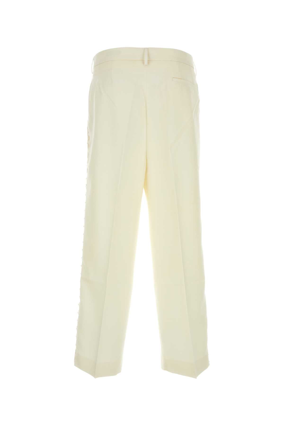 Ivory Wool Pant Exterior: Pantaloni