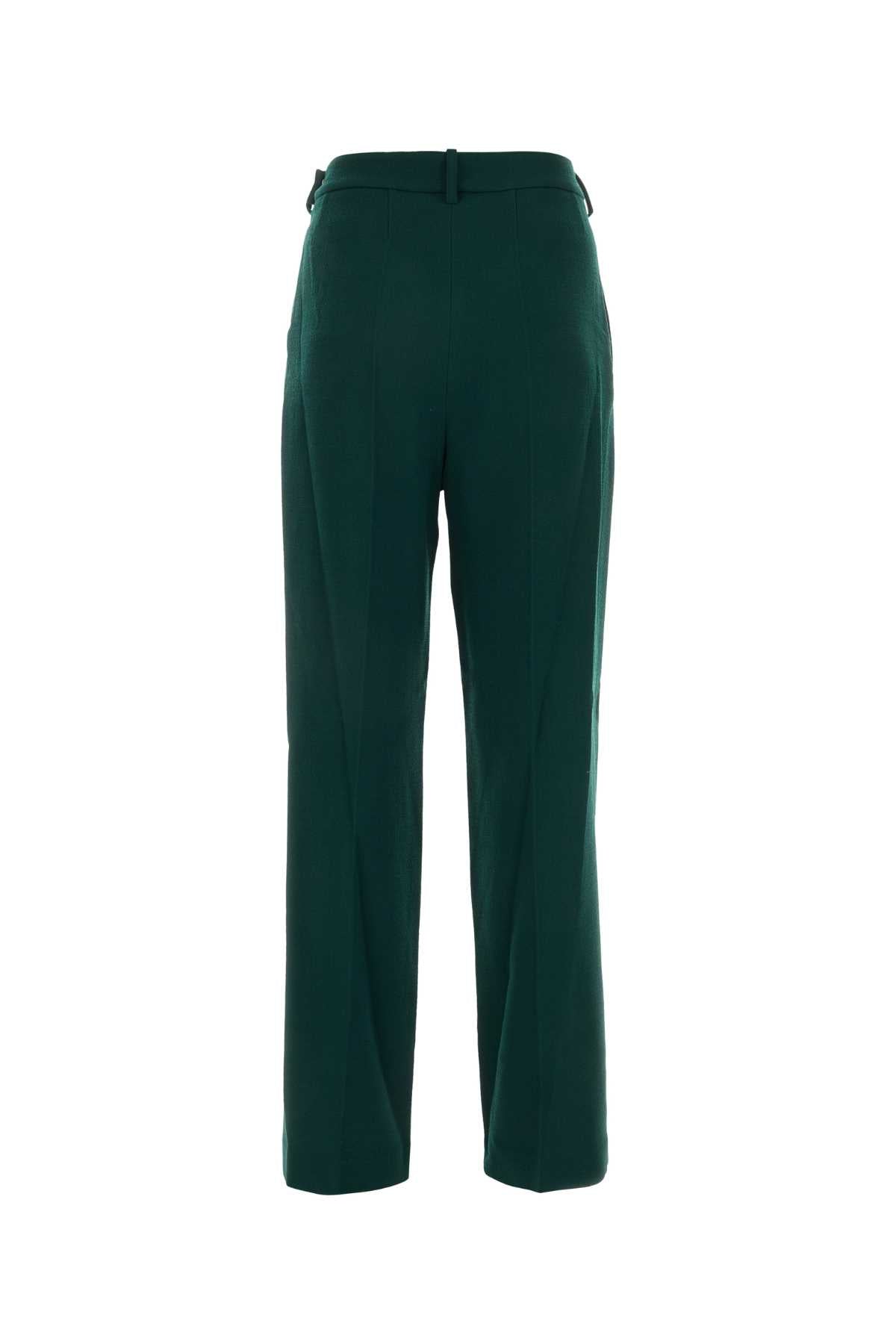 Dark Green Wool Pant Cypressgreen Exterior: Pantaloni