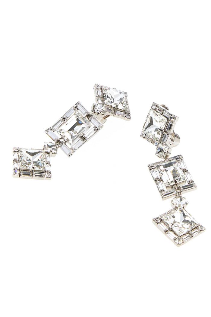 Embellished Metal Earrings Crysilver Orecchini