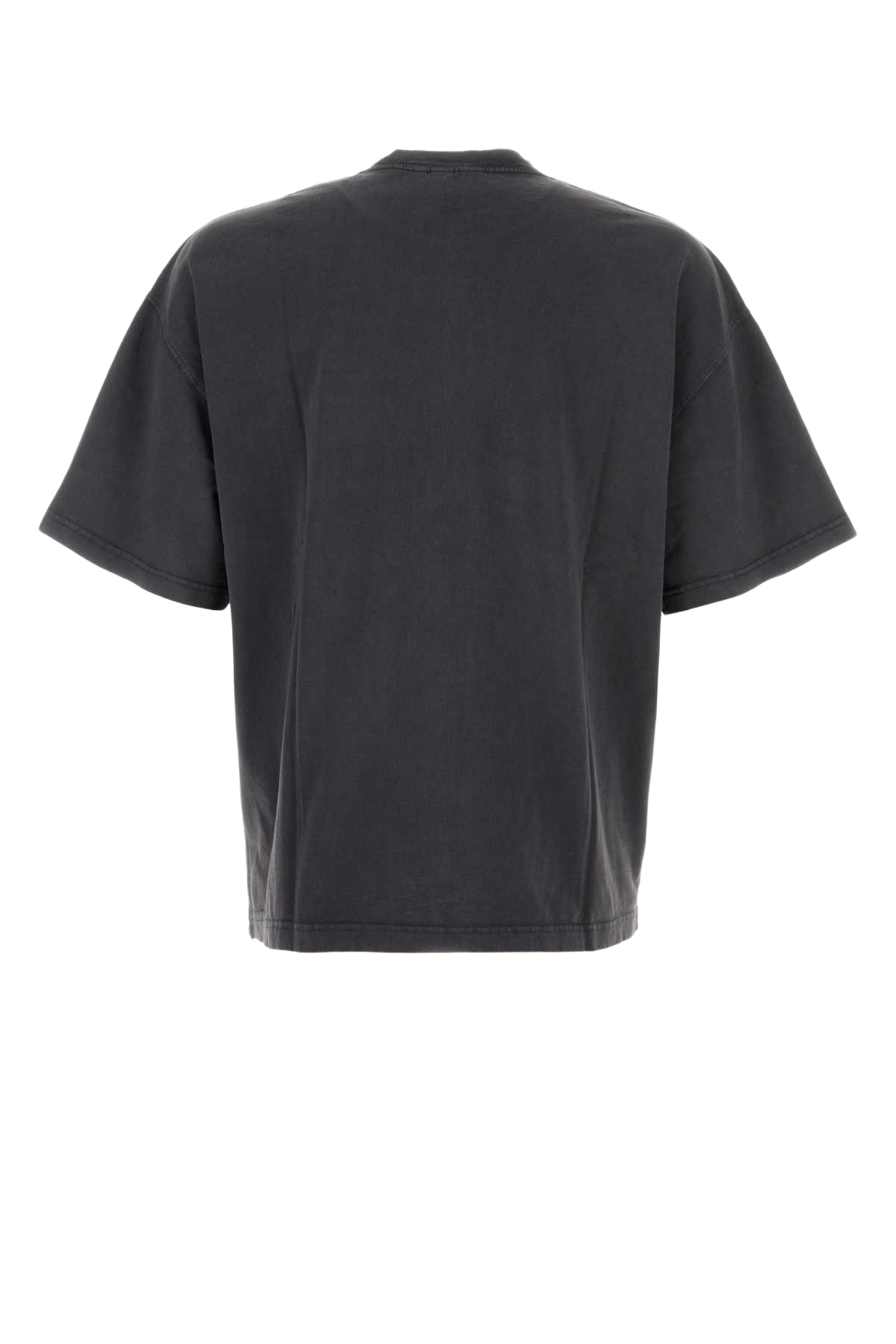 Charcoal Cotton S-S Hudson Pocket T-Shirt Black Single Jersey