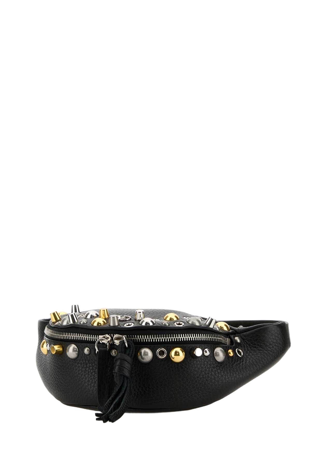 Black Leather Nellcãte Belt Bag Nero Exterior: Calf Lining: Marsupi
