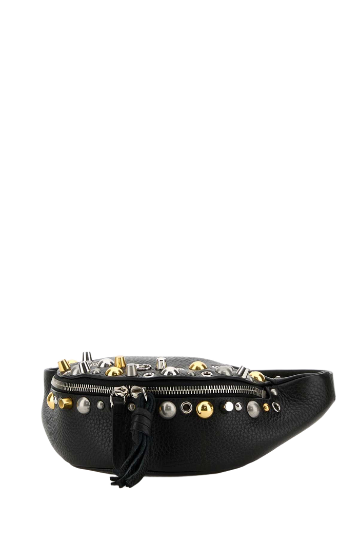 Black Leather Nellcãte Belt Bag Nero Exterior: Calf Lining: Marsupi