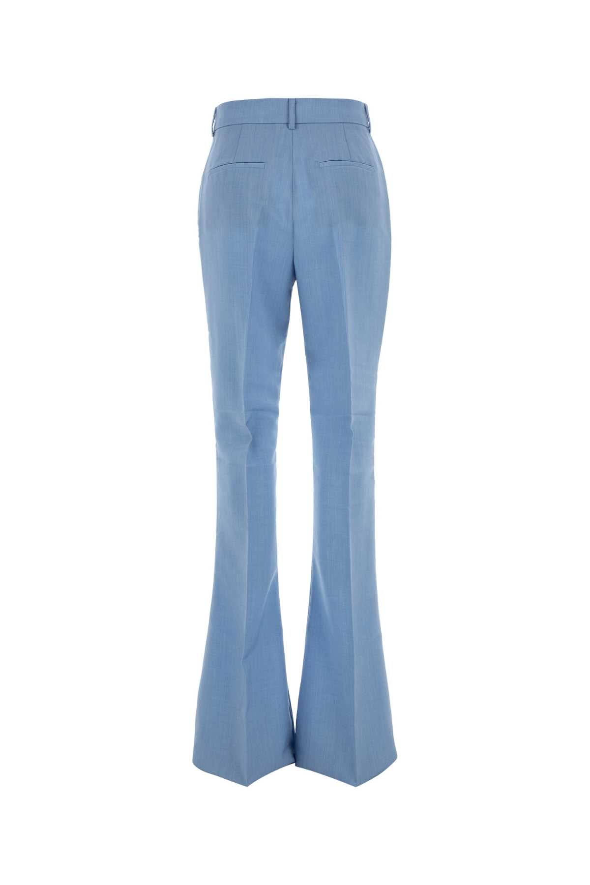 Light Blue Wool Blend Aeroso1234 Pant Cielo Pantaloni