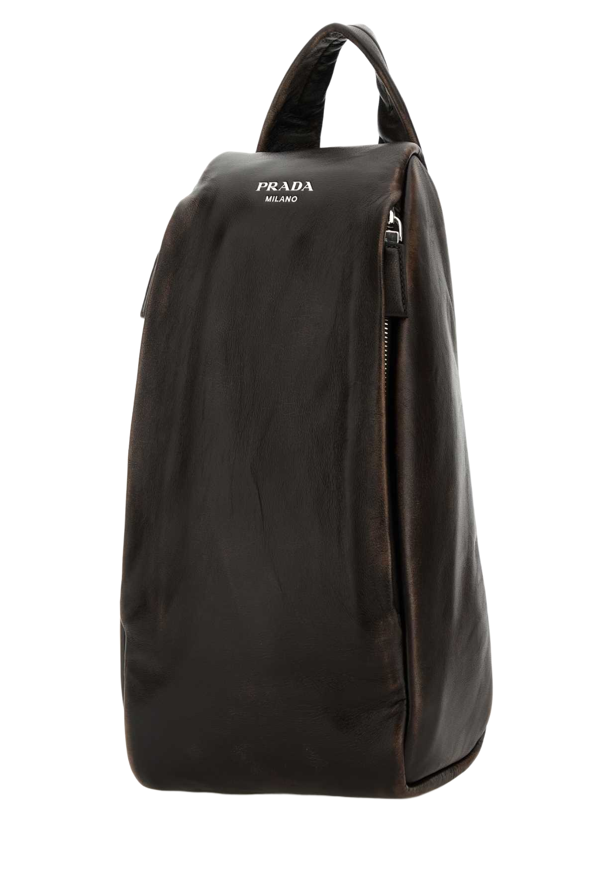 Dark Brown Nappa Leather Backpack Moro Zaini