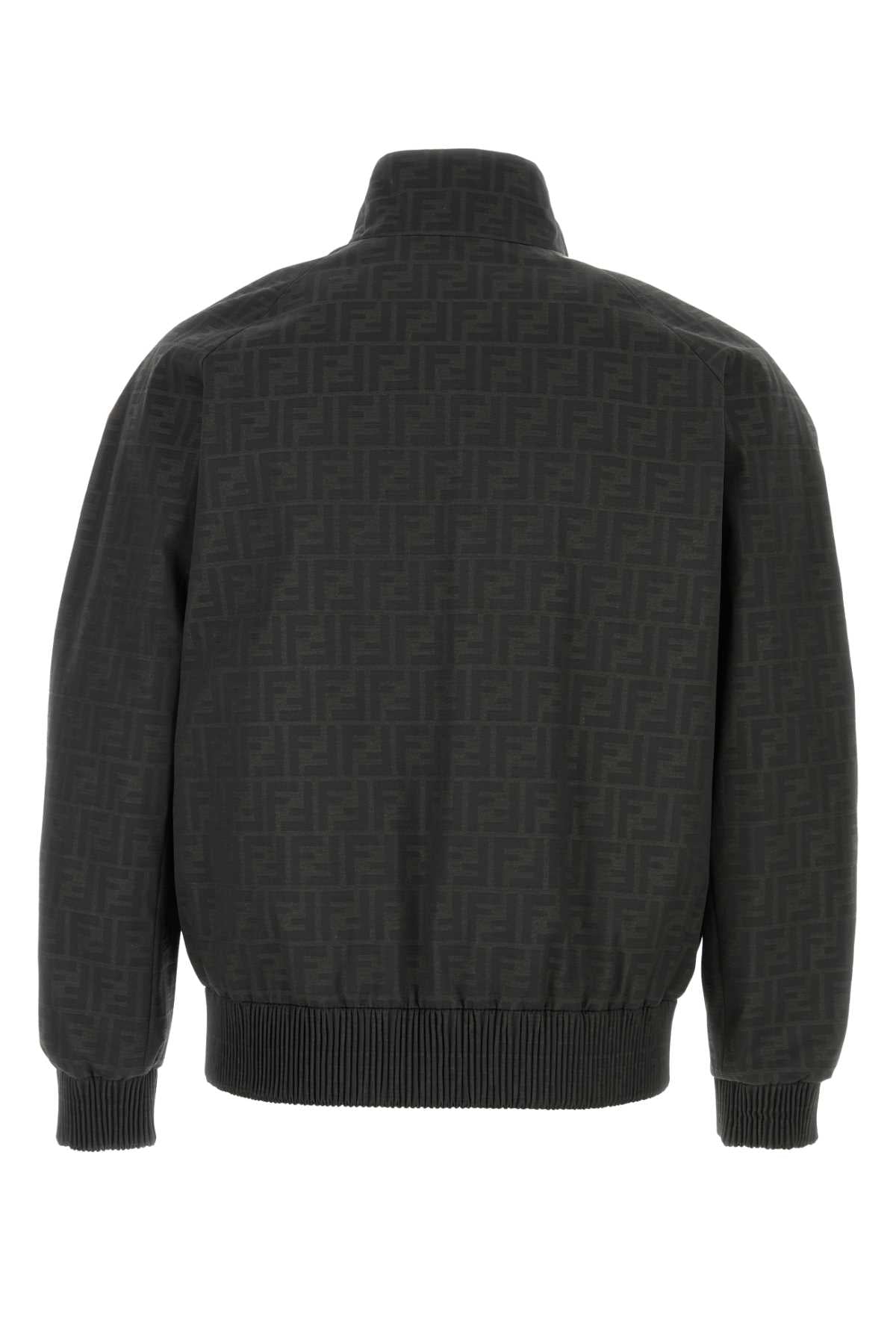 Embroidered Polyester Blend Bomber Jacket Tabacco Giubbini