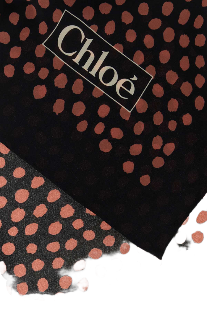 Printed Silk Chloã© Spotted Foulard Blackpink Exterior: Sciarpe E