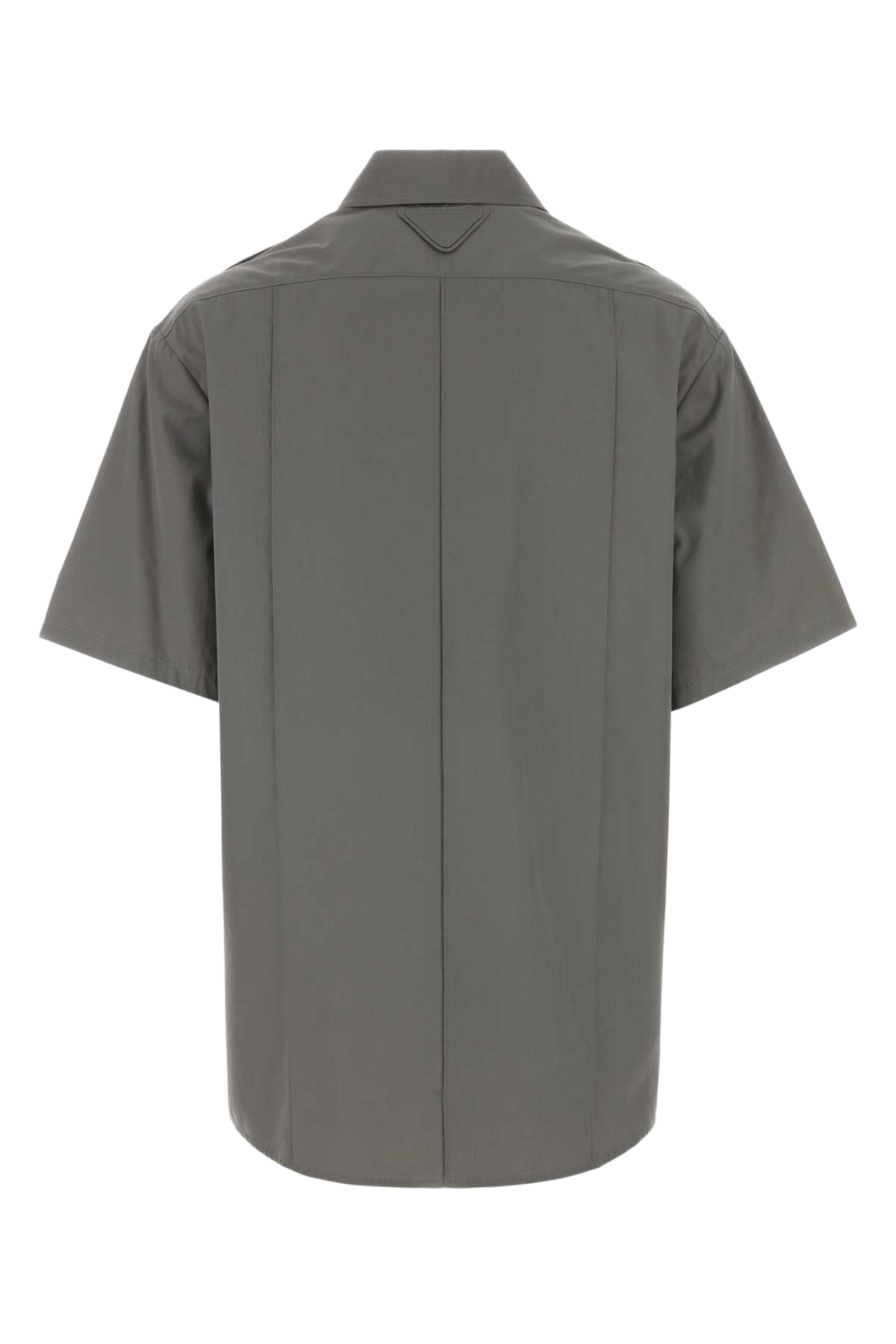 Dark Grey Poplin Shirt Ferro Exterior: Cotton Camicie