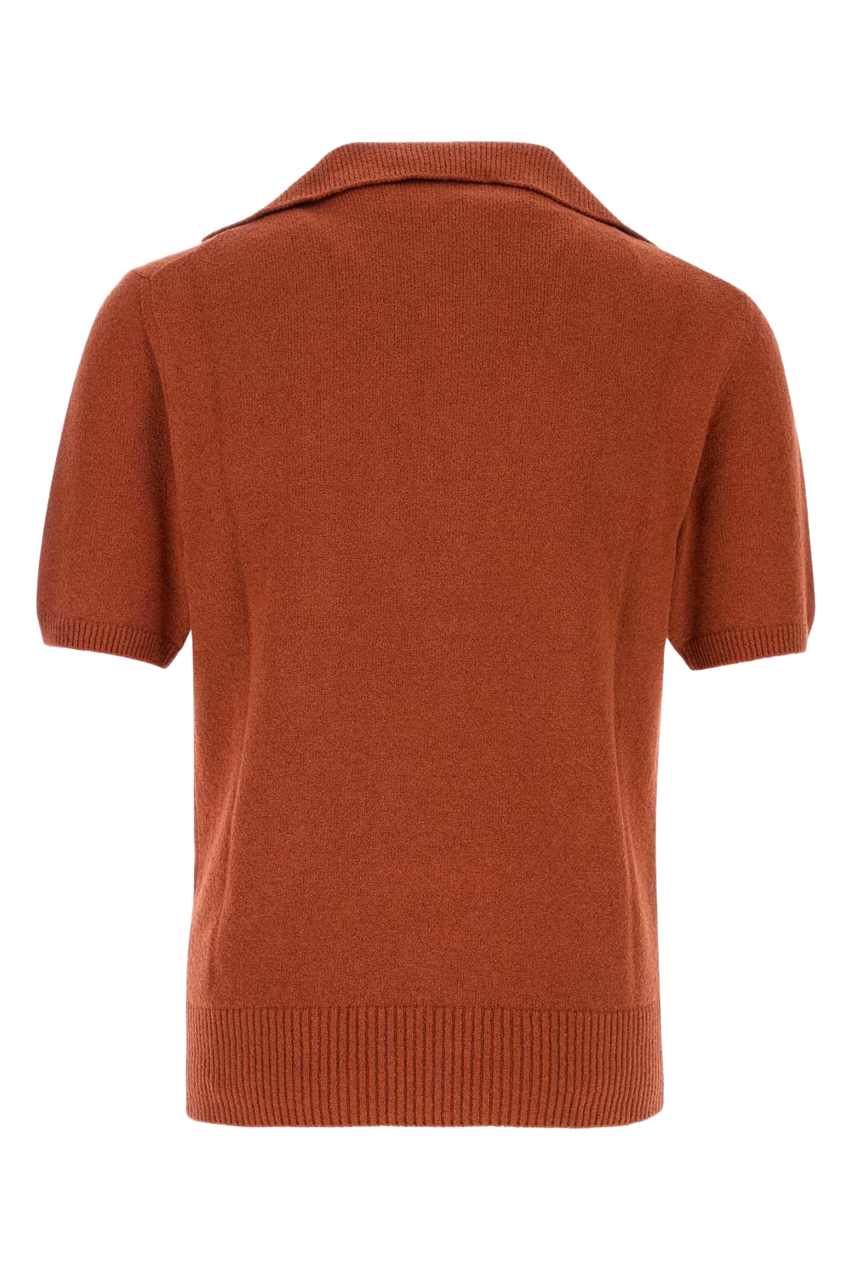 Break Cotton Blend Polo Shirt Rossomattonescuro Esterno: Cotone Nylon