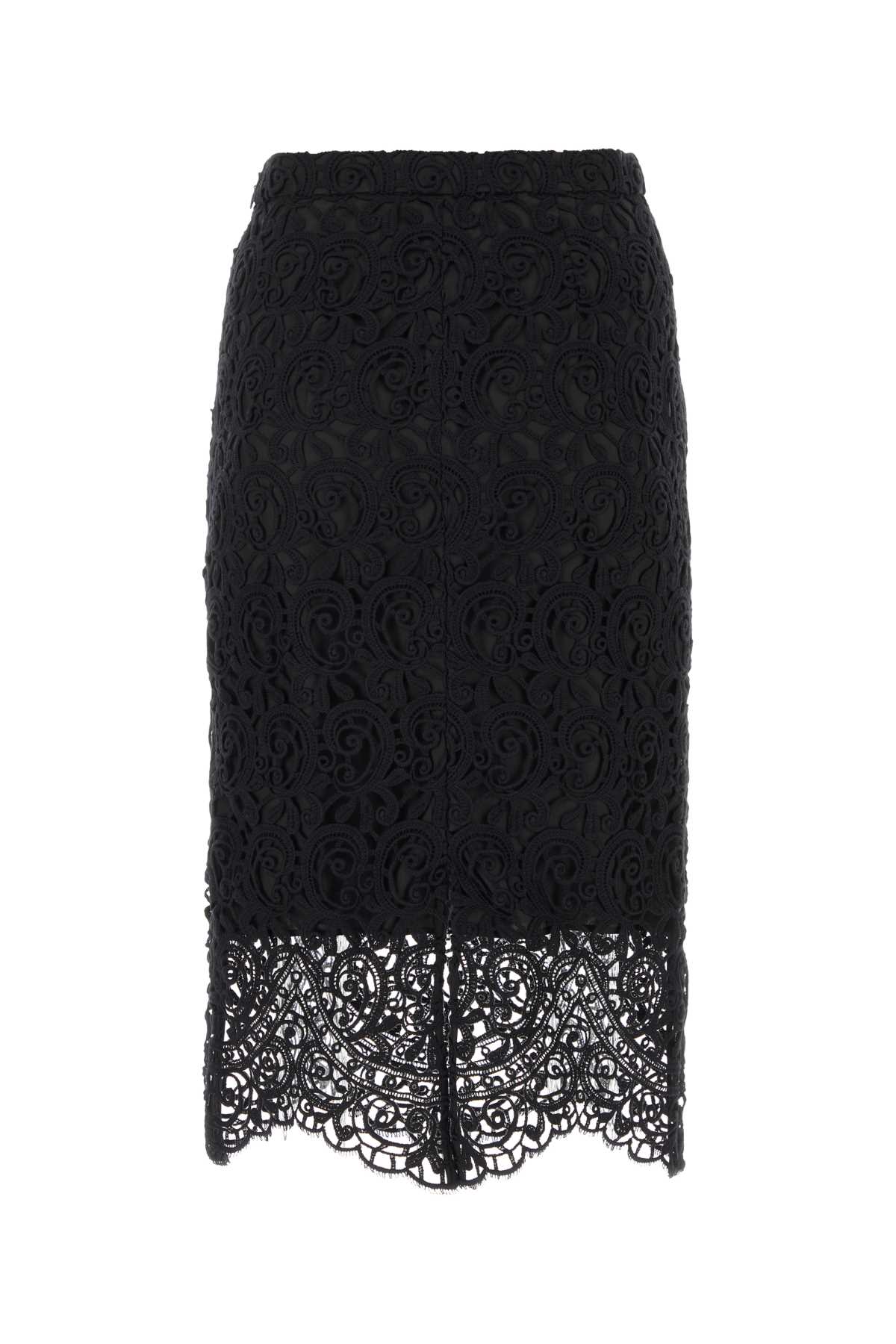 Black Macrame Lace Skirt Gonne