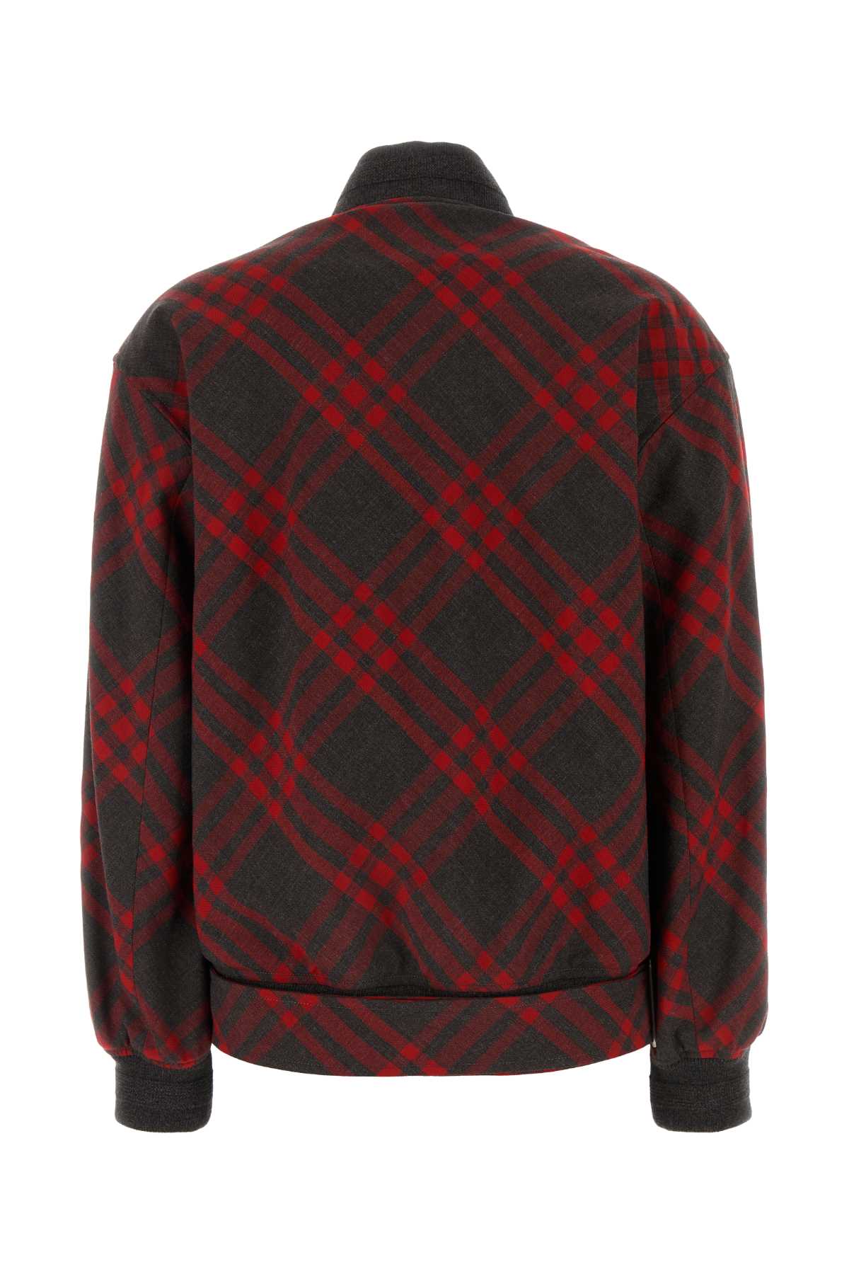 Embroidered Polyester Blend Bomber Jacket Lochipcheck Giubbini