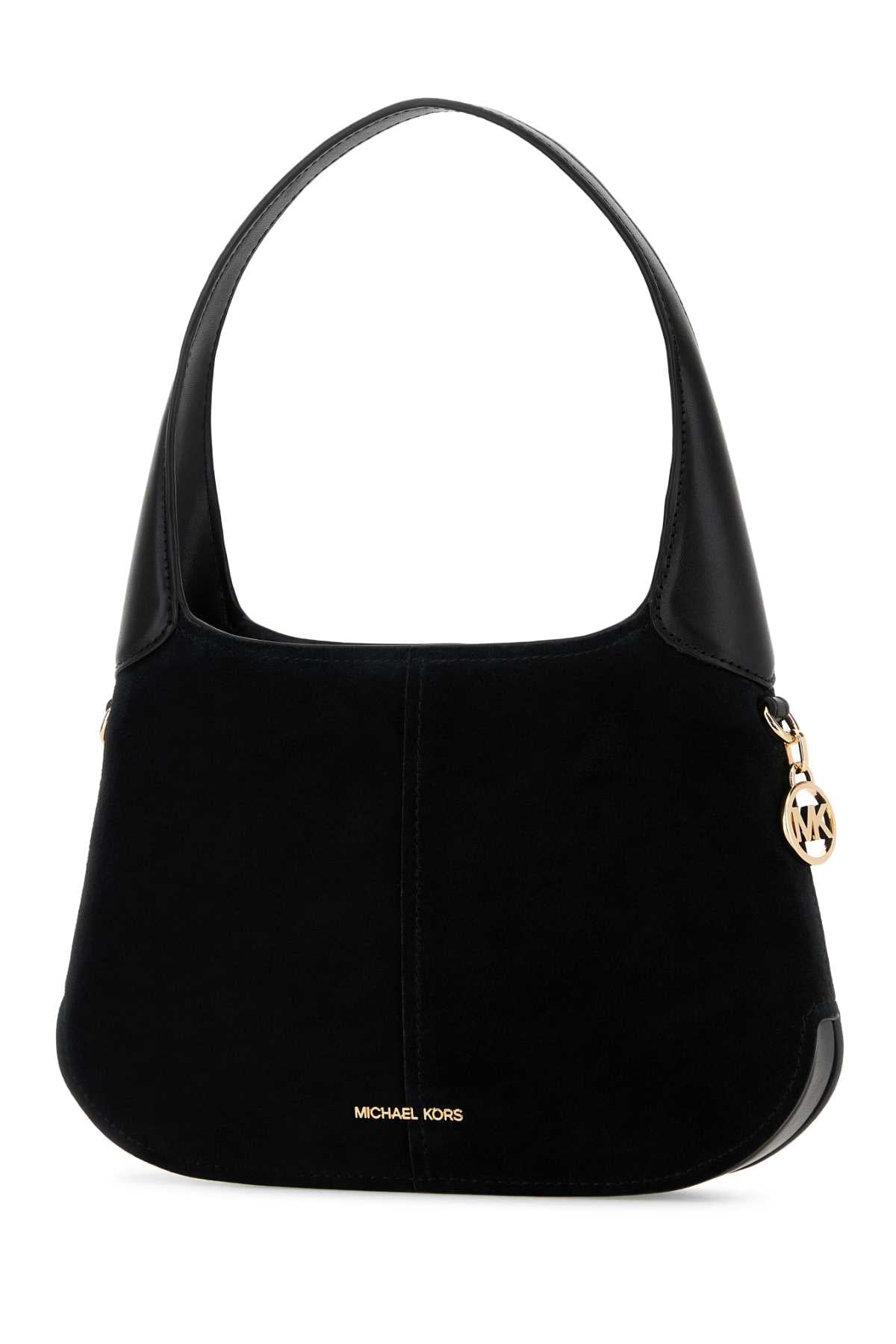 Black Suede Alice Shoulder Bag Cow Leather Borse A Mano