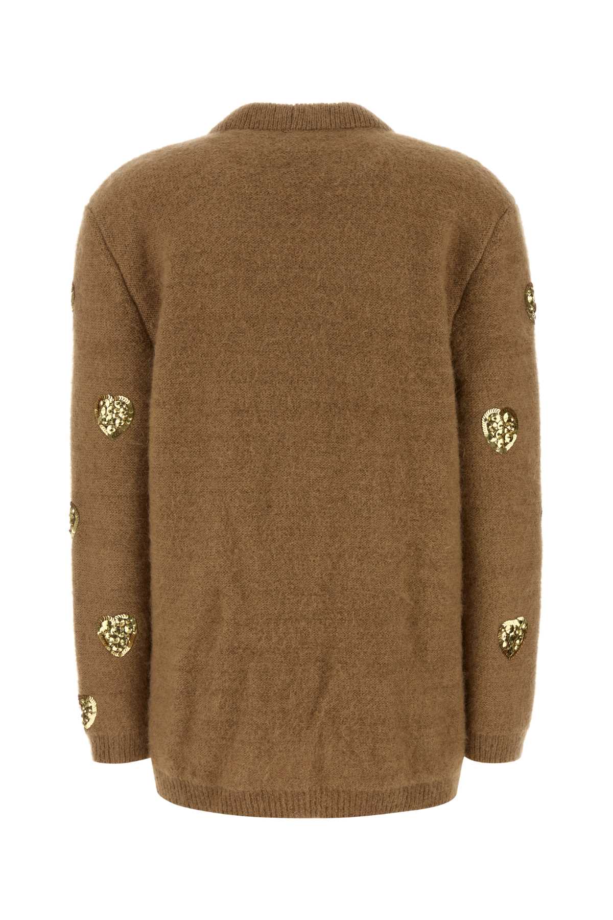 Camel Mohair Blend Oversize Cardigan Cammellogold Exterior: Wool Nylon Maglieria