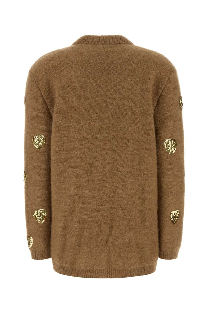 Camel Mohair Blend Oversize Cardigan Cammellogold Exterior: Wool Nylon Maglieria