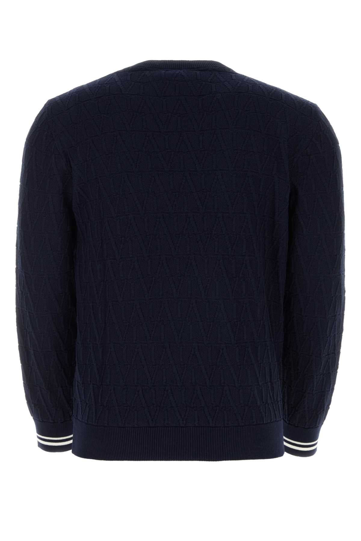 Dark Blue Cotton Sweater Sttoileiconographnavynavyavorio Exterior: Maglieria