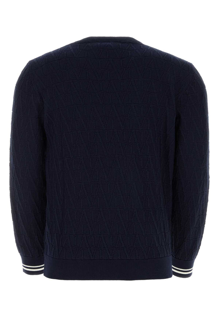 Dark Blue Cotton Sweater Sttoileiconographnavynavyavorio Exterior: Maglieria