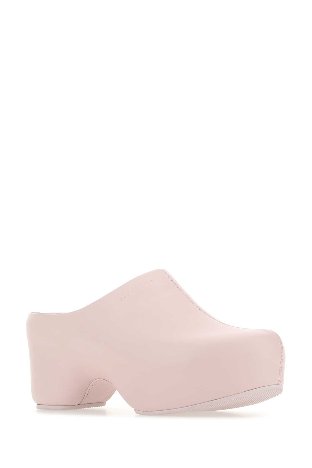 Pastel Pink Leather G Clog Mules 681 Scarpe Con Tacco