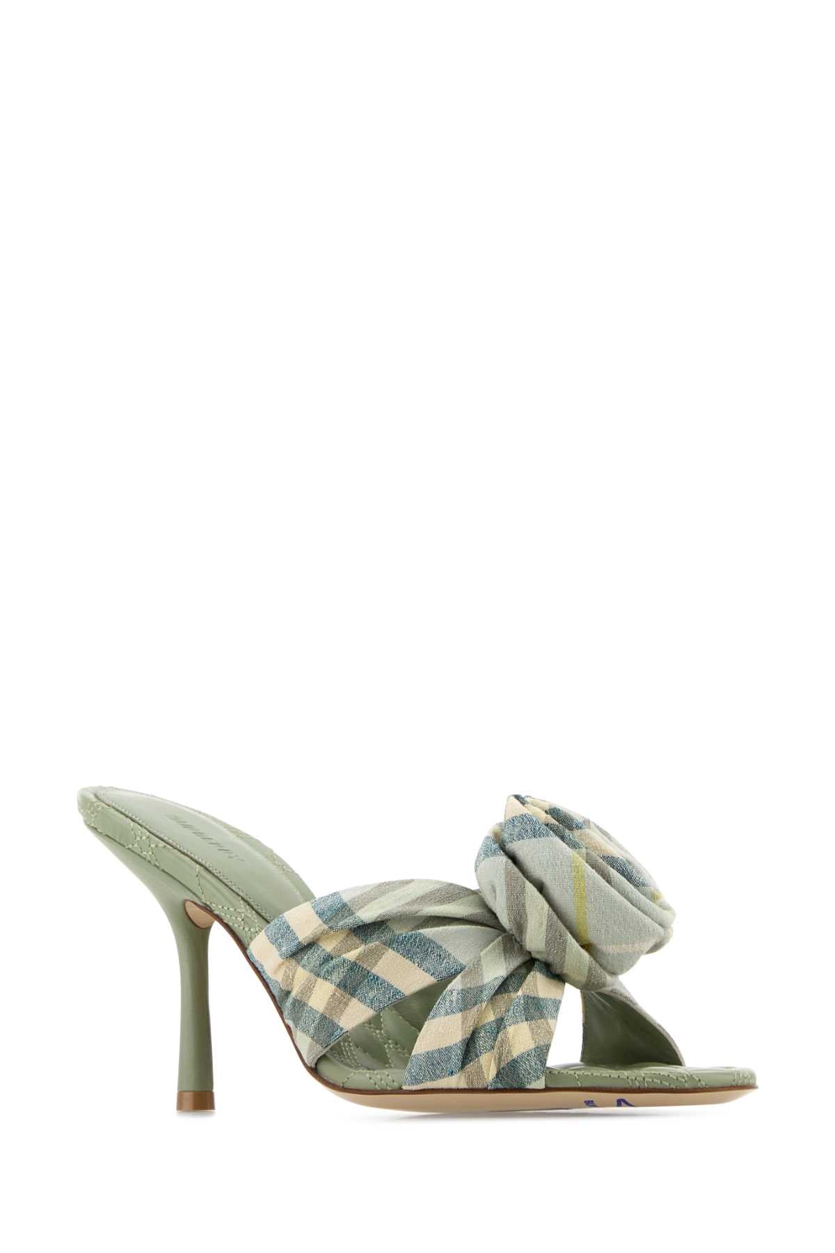 Embroidered Fabric Mews Mules Breezeipcheck Sandali