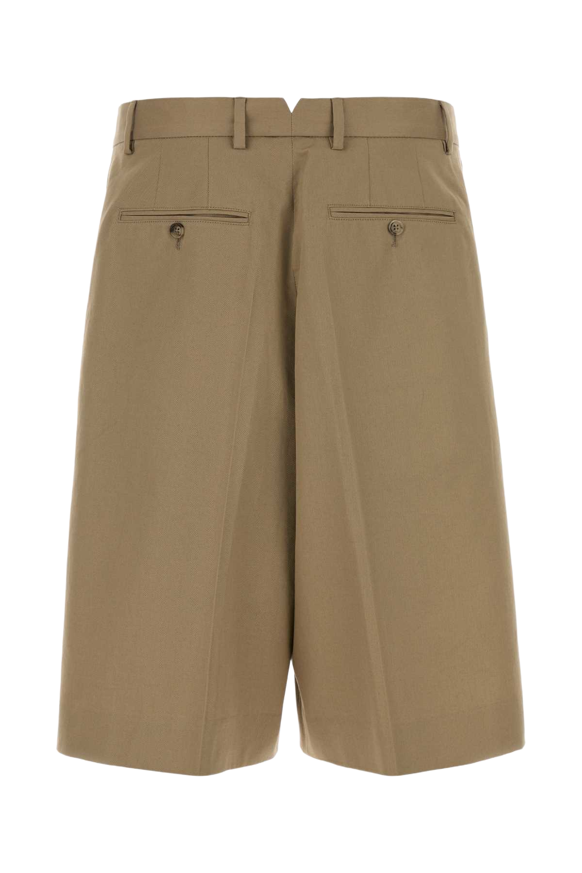 Dove Grey Cotton Bermuda Shorts Beigetaupe Exterior