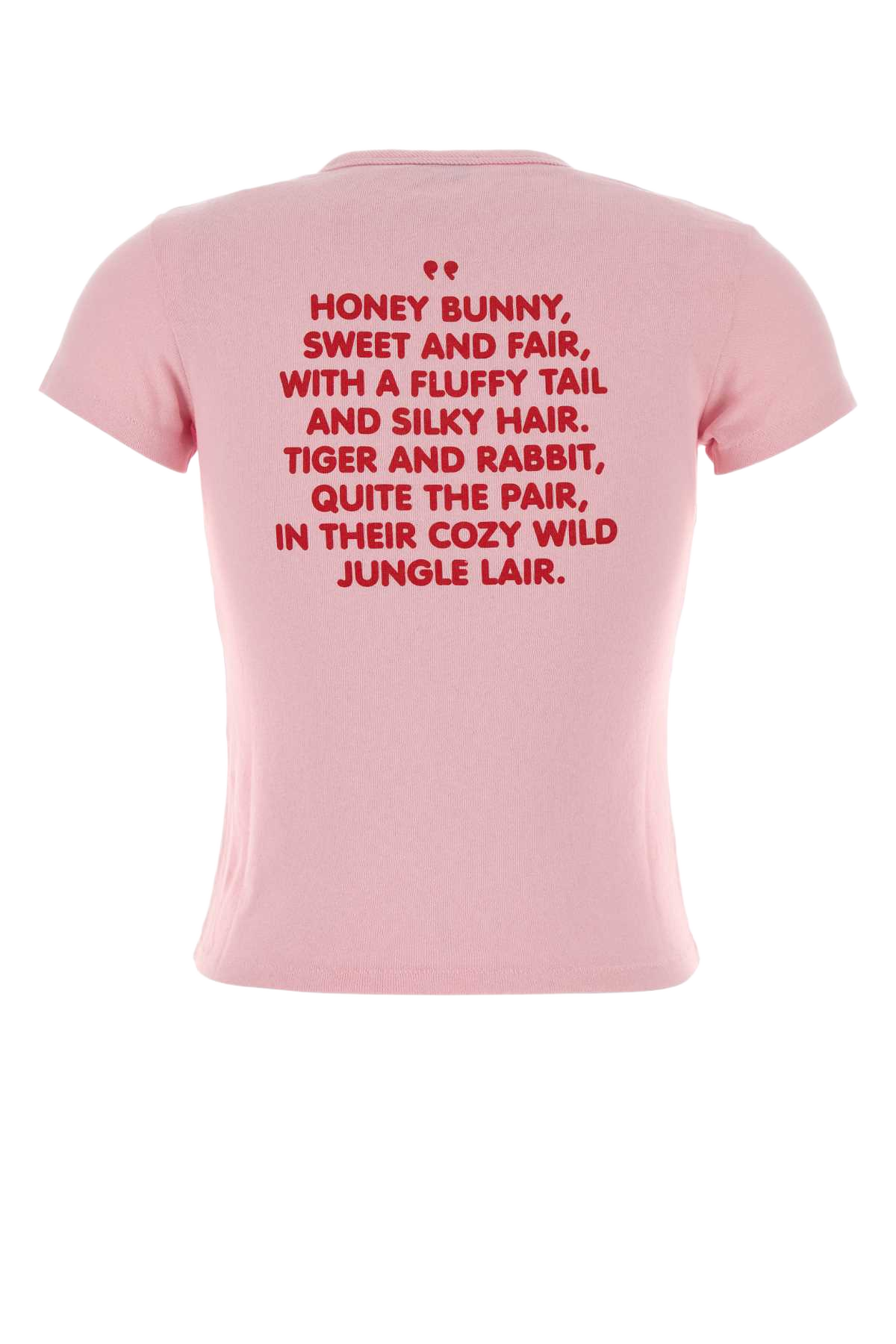Pink Cotton T-Shirt Flamingopink Exterior