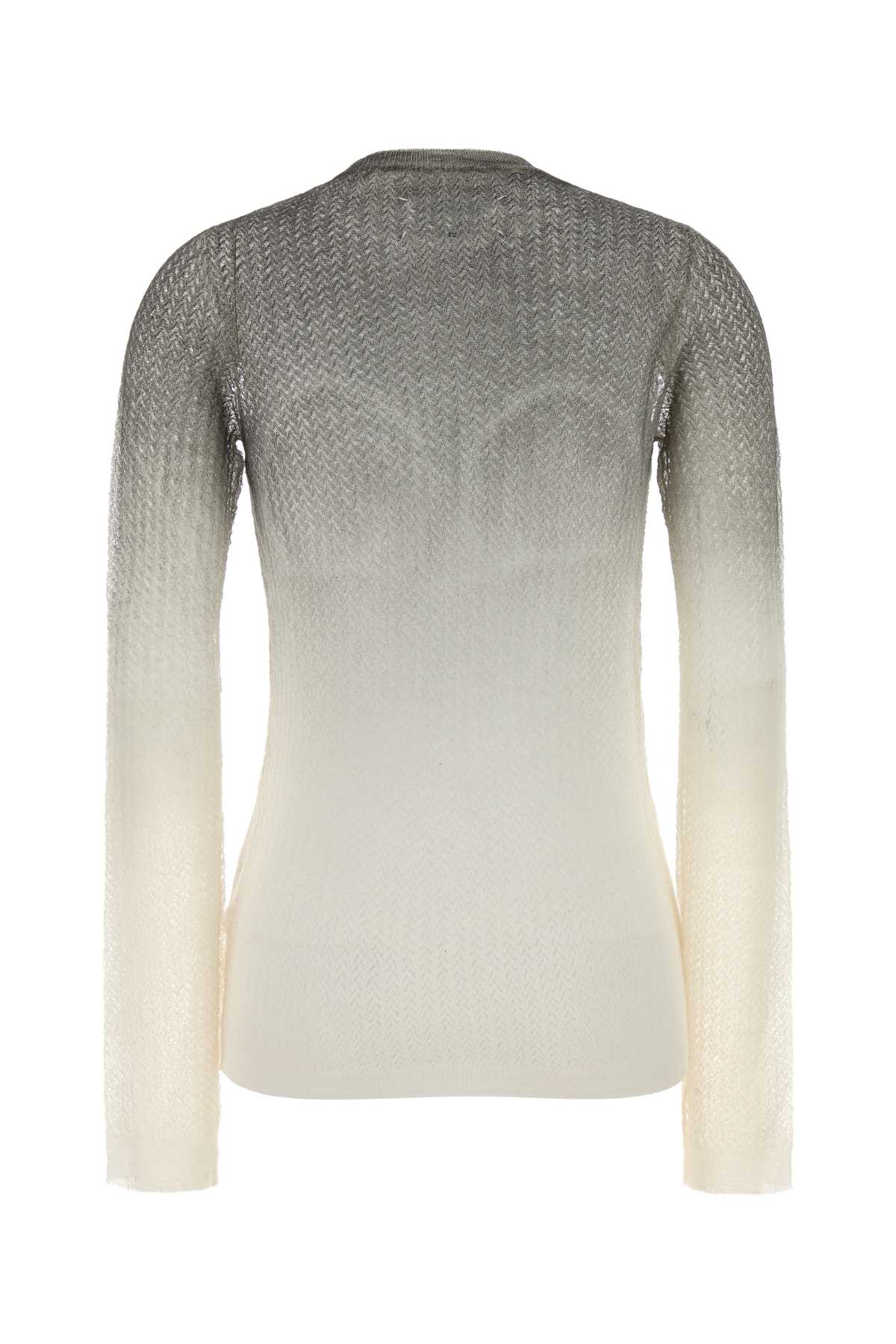 Multicolor Wool Blend Sweater Offwhiteblack Maglieria