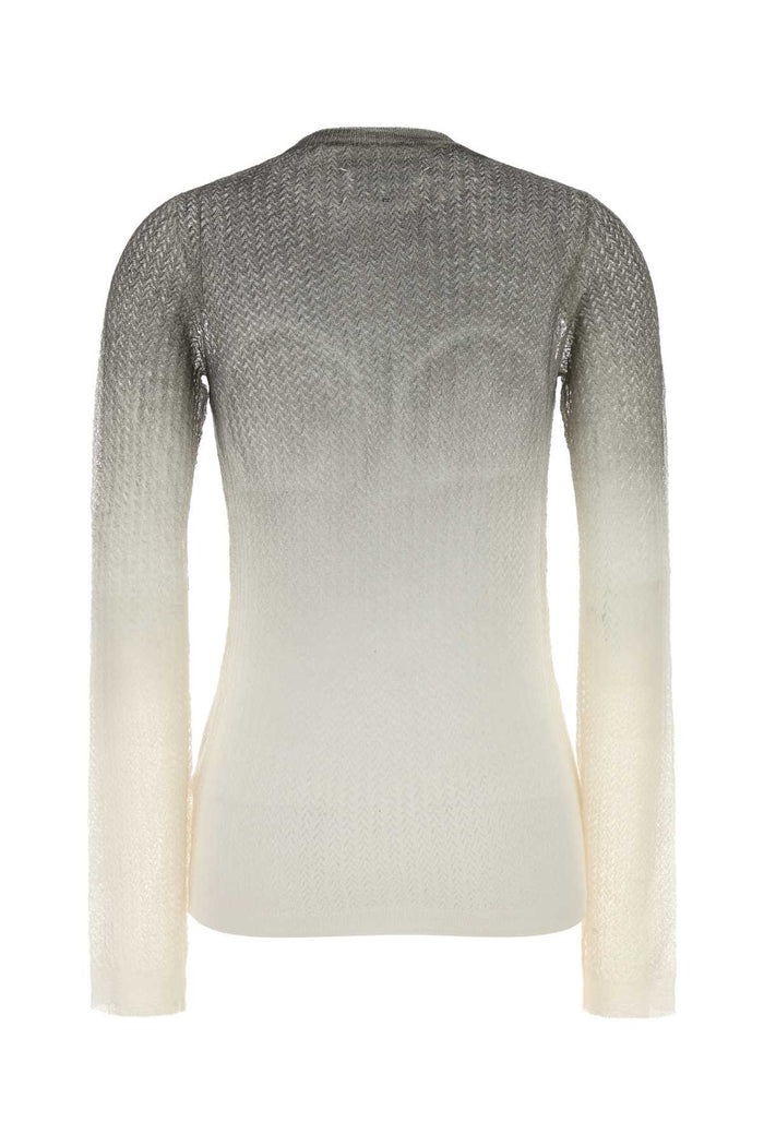 Multicolor Wool Blend Sweater Offwhiteblack Maglieria