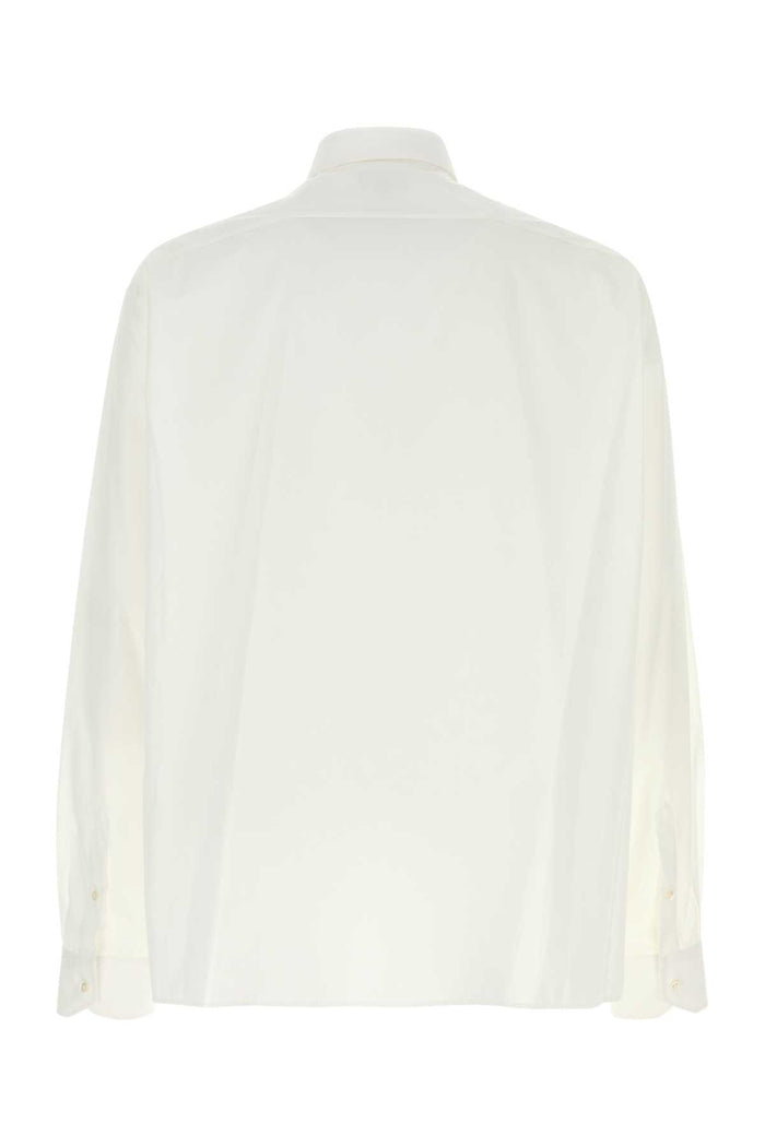 White Poplin Shirt Exterior: Cotton Camicie