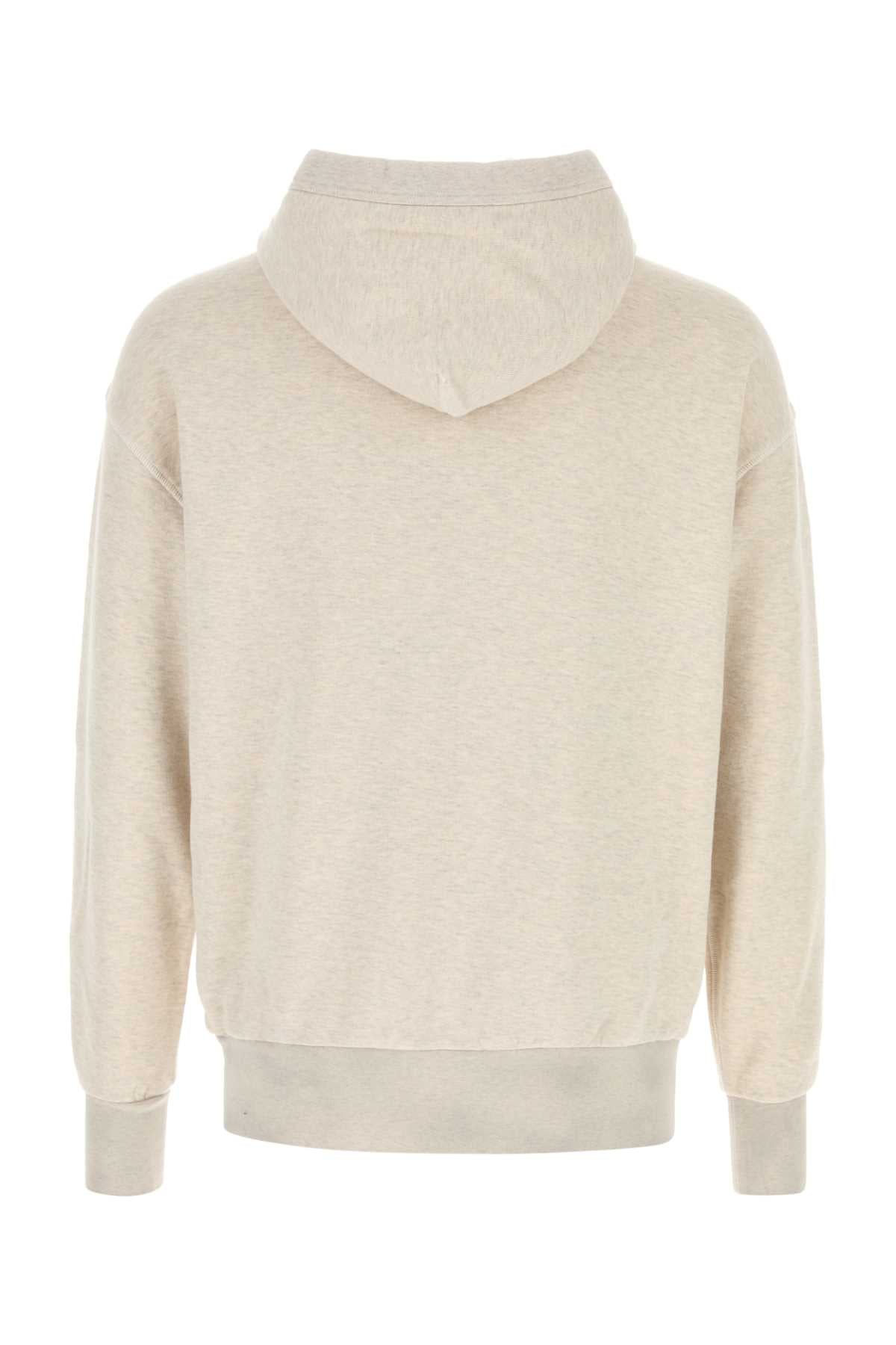Melange Sand Cotton Sweatshirt Naturale Felpe