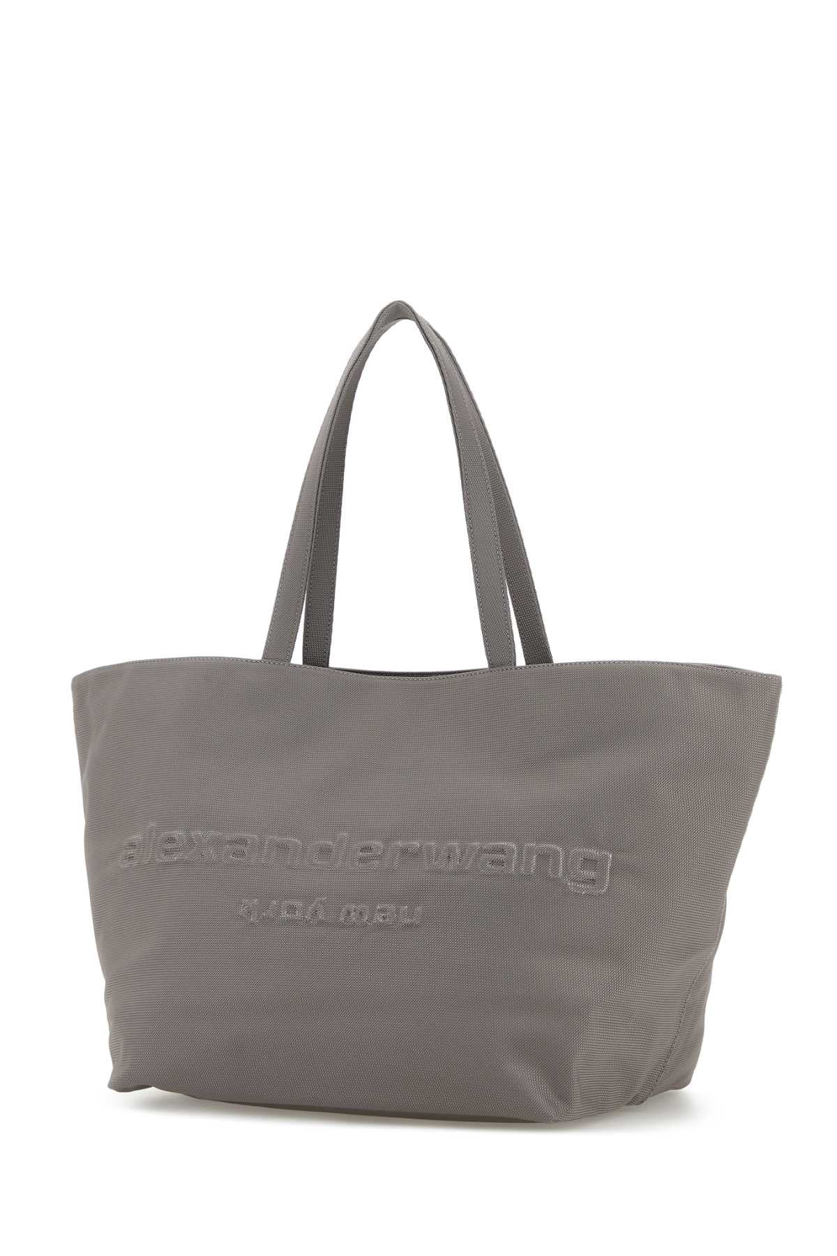 Grey Canvas Punch Shopping Bag Borse A Mano