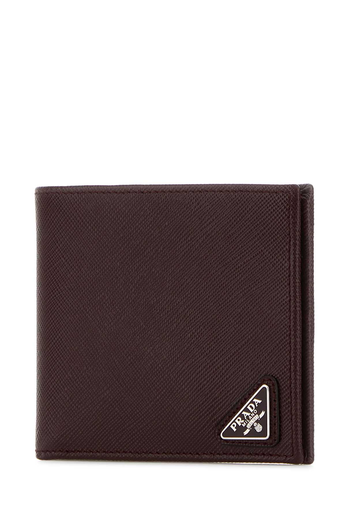 Burgundy Leather Wallet Bordeaux Portafogli